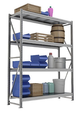 Стеллажи СГР для склада и производства до 500 кг на полку